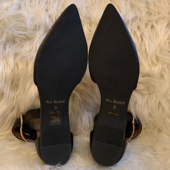 🆕NIB real leather Anthropologie buckle strap flat - Picture 7 of 8